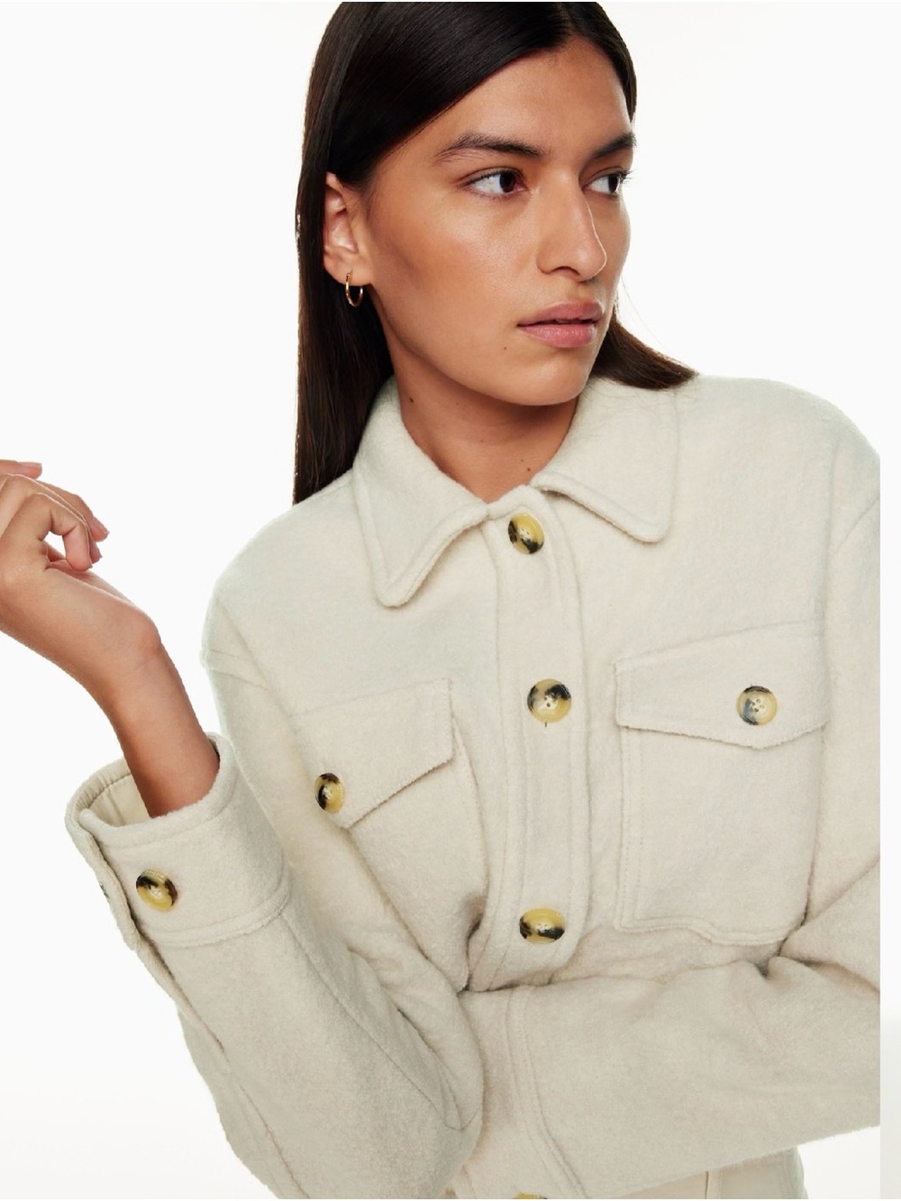 The Ganna™ Cropped Shirt Jacket